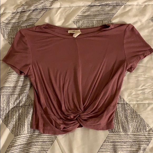 Purple Twisted front shirt - Picture 1 of 2